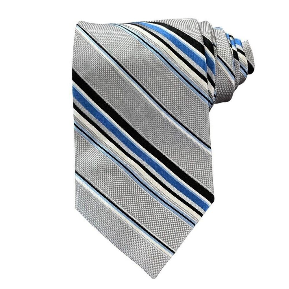 Jos A Bank Executive Collection Mens 100% Silk Gray Mens Neck Tie 58" x 3.25"